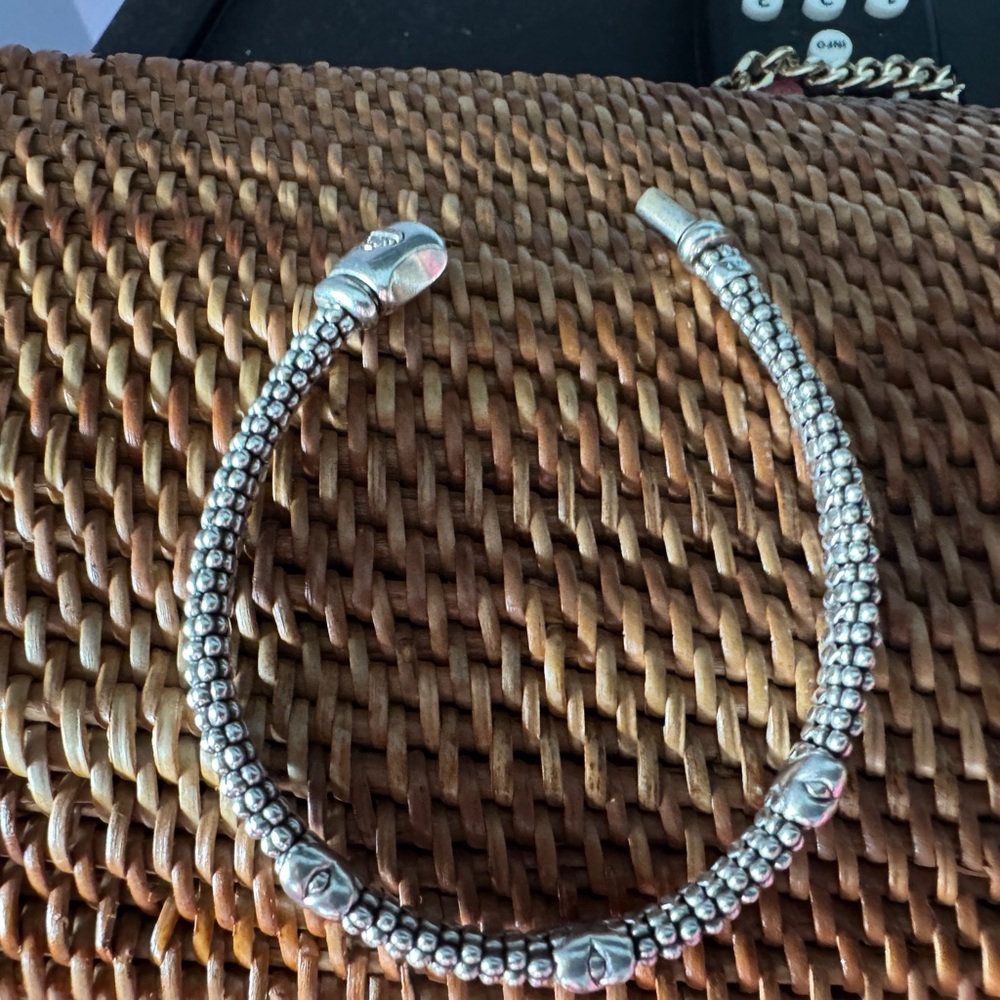 LAGOS Silver caviar Bracelet three x station - Picture 5 of 5